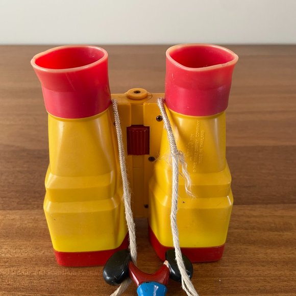 RARE ILLCO Walt Disney Binoculars w/cord, Mickey Mouse on Swing Vintage Toy - Picture 13 of 14